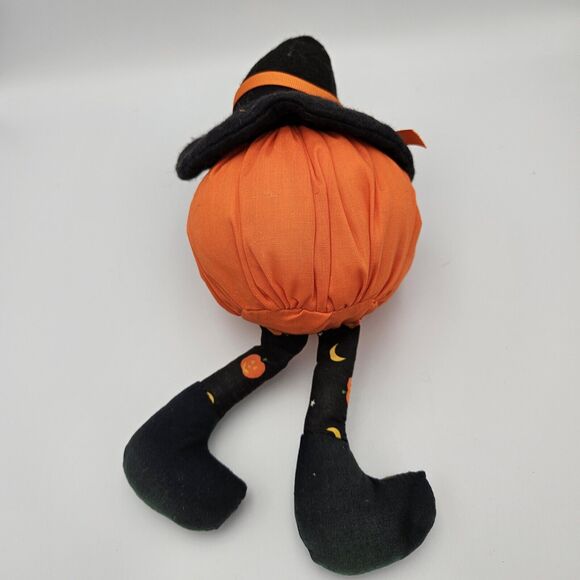 Vintage Halloween Witch Pumpkin Plush - Hand Painted Face - Picture 2 of 3